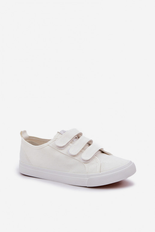 Youth Low Velcro Sneakers White Dilan Youth Low Velcro Sneakers White Dilan