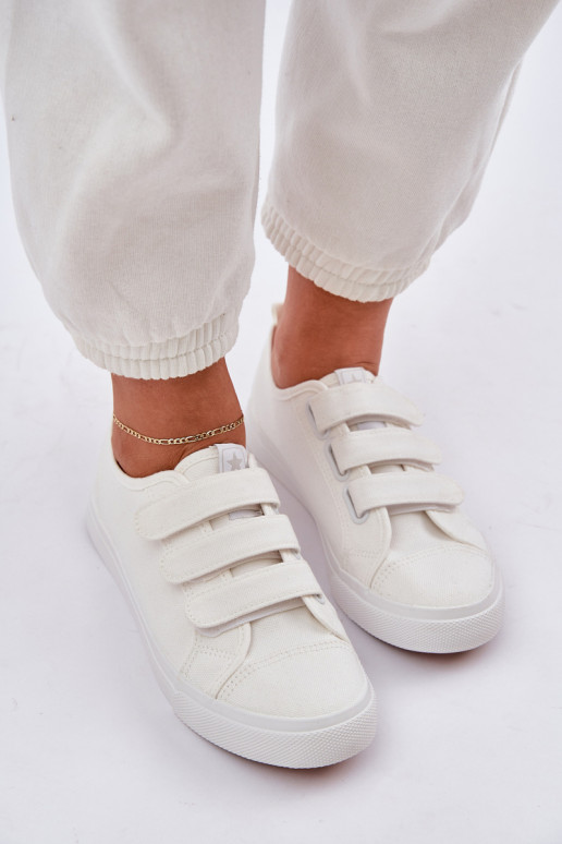 Youth Low Velcro Sneakers White Dilan Youth Low Velcro Sneakers White Dilan