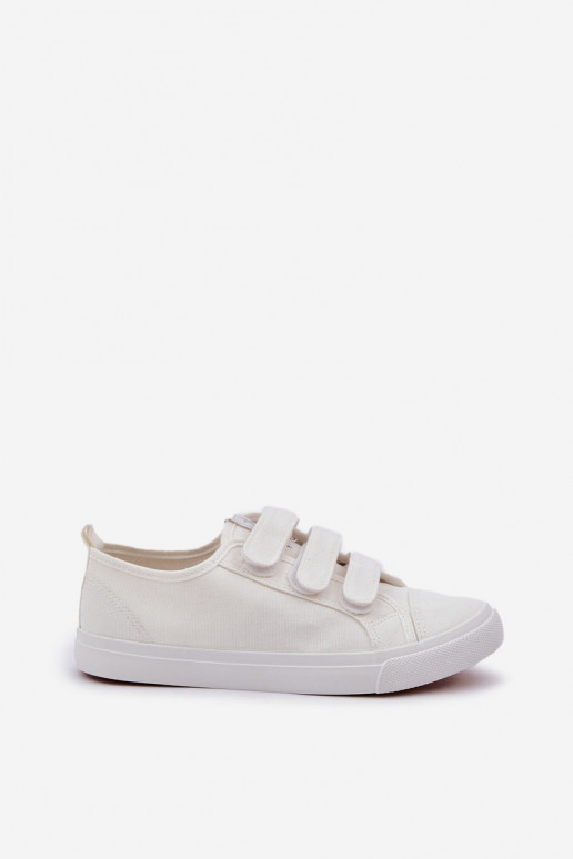 Youth Low Velcro Sneakers White Dilan Youth Low Velcro Sneakers White Dilan