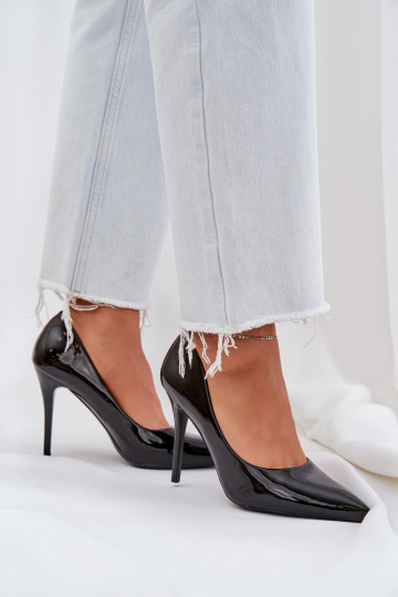 Patented High Heels With Pointed Toes Black Omenra 2