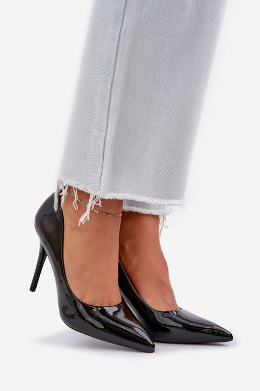 Patented High Heels With Pointed Toes Black Omenra