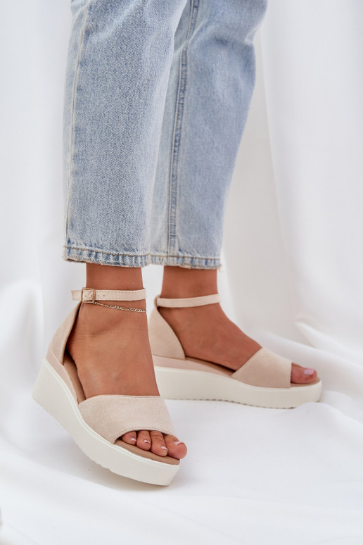 Lightweight Platform Sandals With Delicate Wedge Light Beige Gillifia Lightweight Platform Sandals With Delicate Wedge Light Beige Gillifia