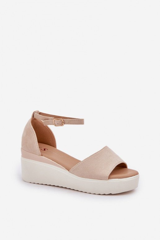 Lightweight Platform Sandals With Delicate Wedge Light Beige Gillifia Lightweight Platform Sandals With Delicate Wedge Light Beige Gillifia