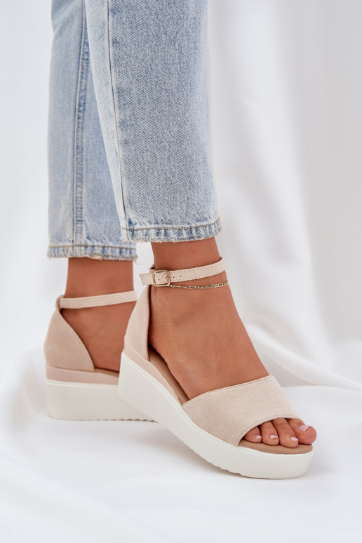 Lightweight Platform Sandals With Delicate Wedge Light Beige Gillifia Lightweight Platform Sandals With Delicate Wedge Light Beige Gillifia