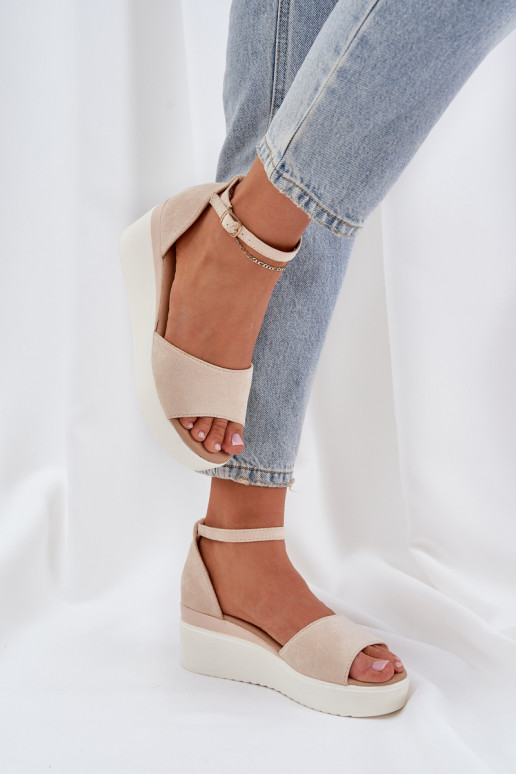 Lightweight Platform Sandals With Delicate Wedge Light Beige Gillifia Lightweight Platform Sandals With Delicate Wedge Light Beige Gillifia