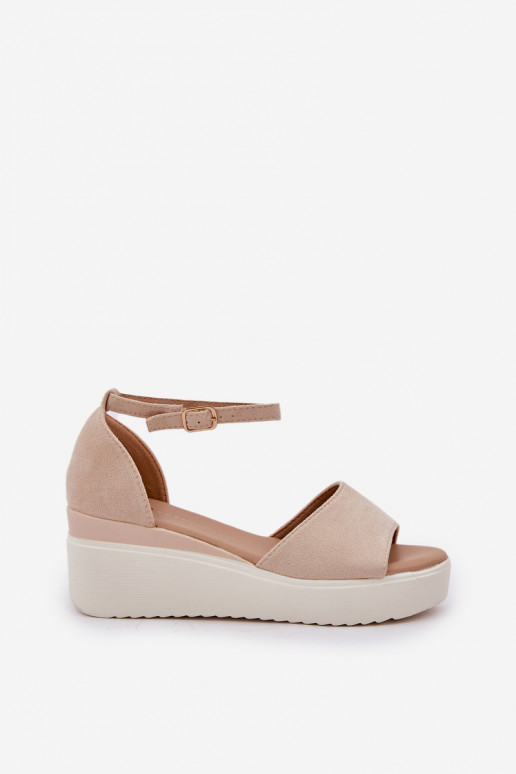 Lightweight Platform Sandals With Delicate Wedge Light Beige Gillifia Lightweight Platform Sandals With Delicate Wedge Light Beige Gillifia