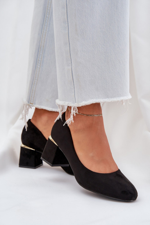 Eco Suede Heels Black Veniffia Eco Suede Heels Black Veniffia