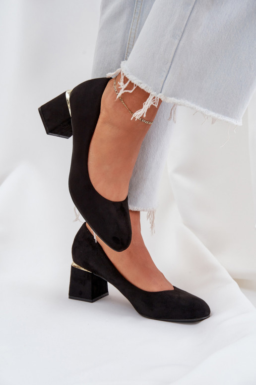 Eco Suede Heels Black Veniffia Eco Suede Heels Black Veniffia