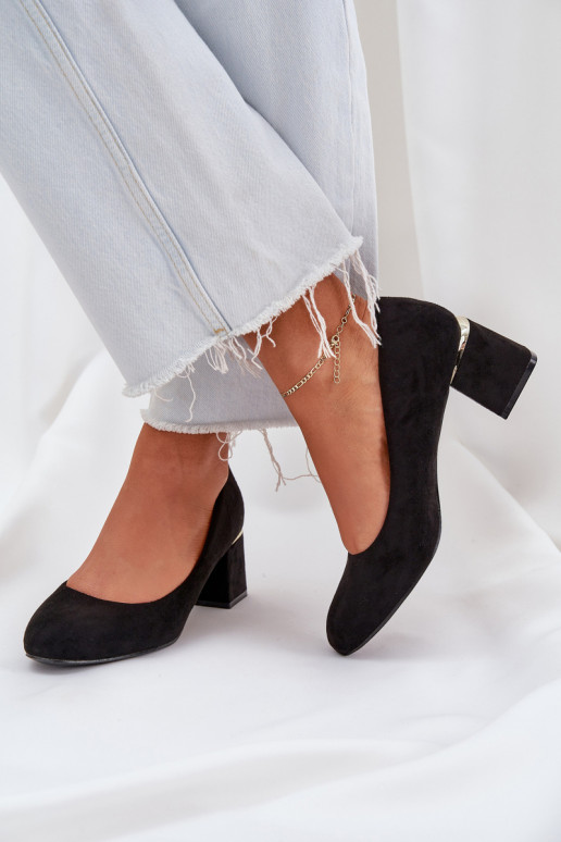 Eco Suede Heels Black Veniffia Eco Suede Heels Black Veniffia