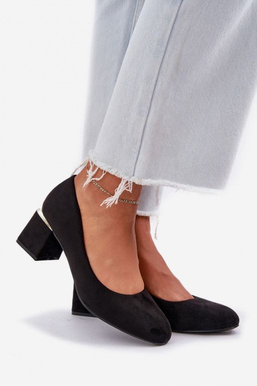 Eco Suede Heels Black Veniffia Eco Suede Heels Black Veniffia