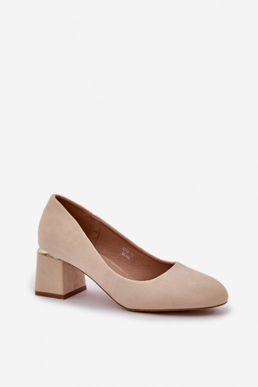 Eco Suede Heels On A Heel Beige Veniffia Eco Suede Heels On A Heel Beige Veniffia