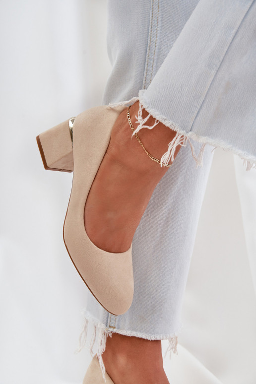 Eco Suede Heels On A Heel Beige Veniffia Eco Suede Heels On A Heel Beige Veniffia