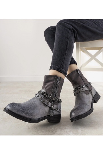 Szare botki z opaską z... 2