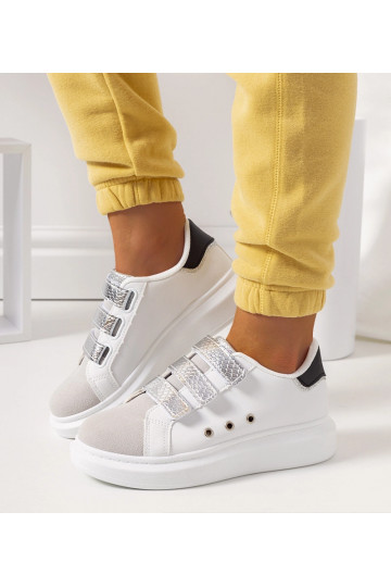 Biało srebrne sneakersy...