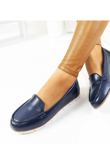 Navy-blue loafers Montez