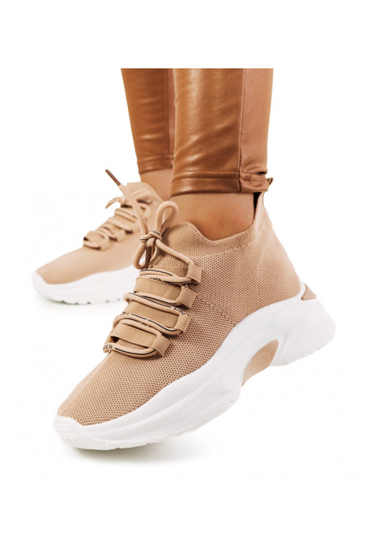 Beżowe sneakersy damskie Barraza