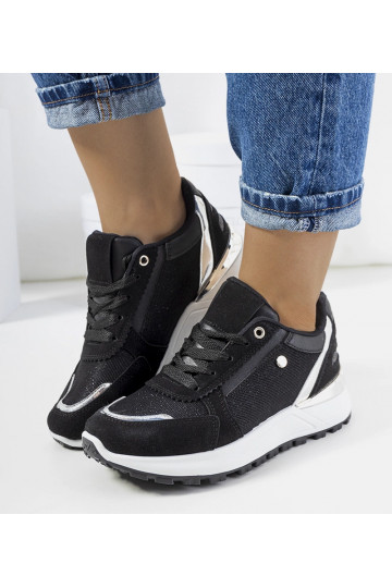 Czarne błyszczące sneakersy... 2