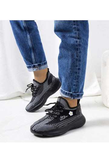 Czarne sportowe sneakersy... 2