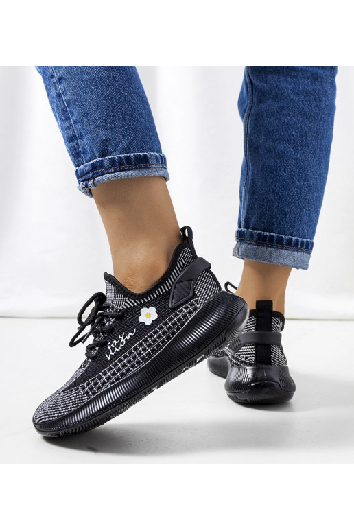 Czarne sportowe sneakersy damskie Molema
