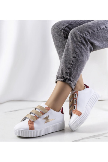 Białe sneakersy Pitmerden