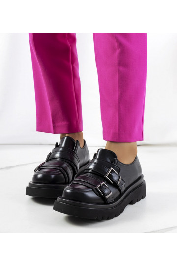 Beige loafers on high sole...