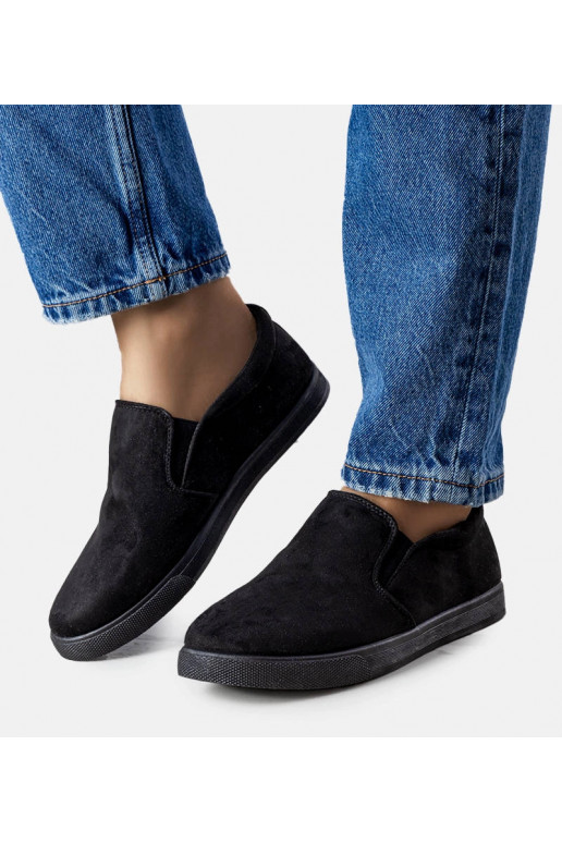 Czarne tenisówki z eko-zamszu Leroy Czarne tenisówki z eko-zamszu Leroy