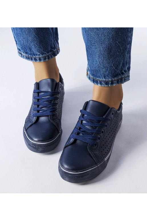 Granatowe trampki z eko-skóry Joffre