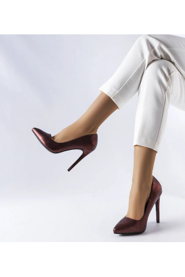 Beige high heel pumps Unos 2