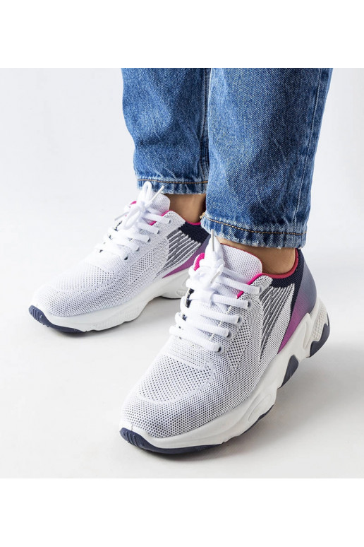 Biało-granatowe sportowe sneakersy...