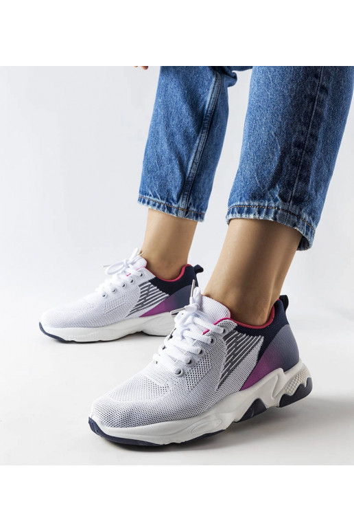 Biało-granatowe sportowe sneakersy...