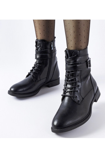 Black wedge heeled boots...
