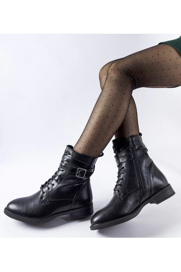 Black wedge heeled boots... 2