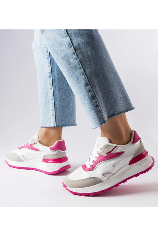 Biało-różowe sneakersy Batilda