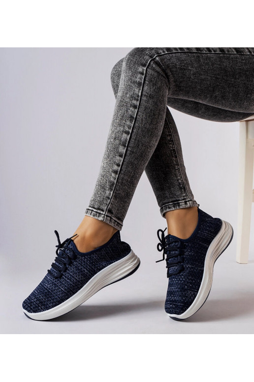 Niebieskie materiałowe sneakersy Tommaso