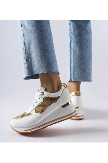 Białe sneakersy na koturnie... 2