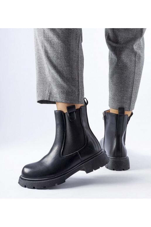 Czarne klasyczne botki Giacinta