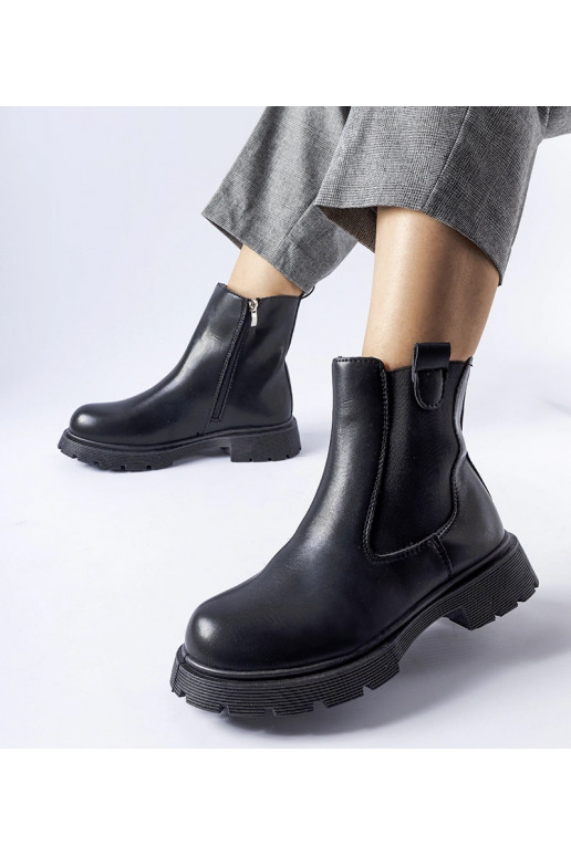 Czarne klasyczne botki Giacinta