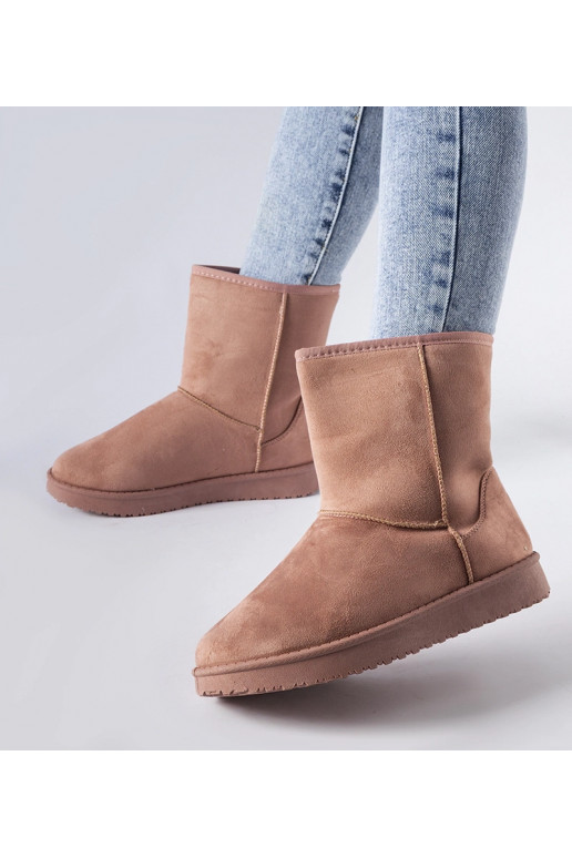 Różowe ocieplane klasyczne śniegowce...