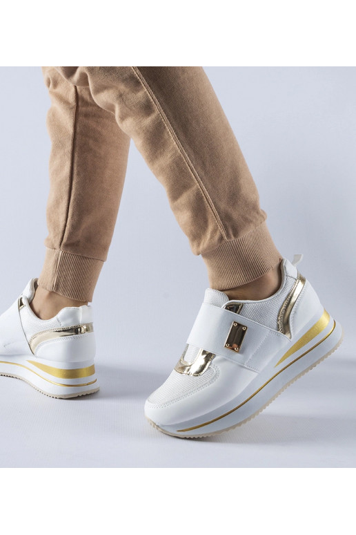 Białe wsuwane sneakersy na platformie...
