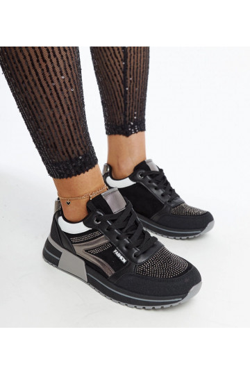 Czarne sneakersy na... 2