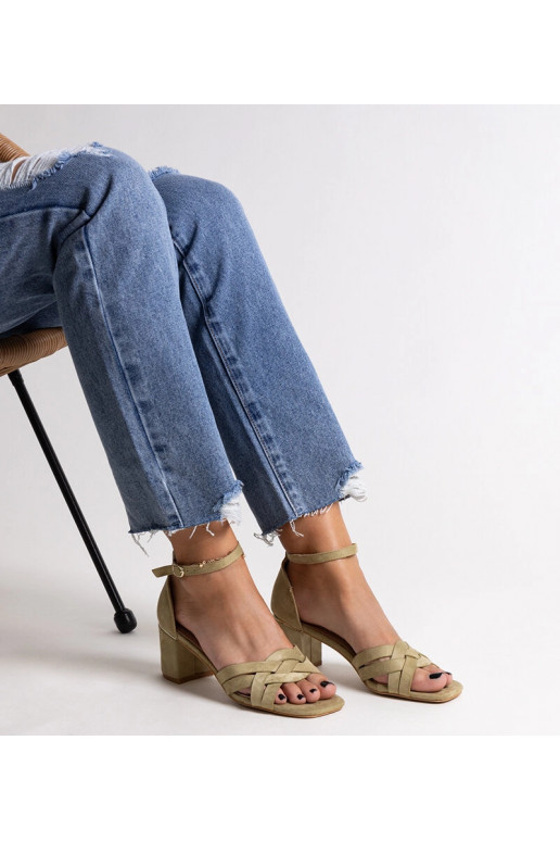 Black sandals on a block heel Millo