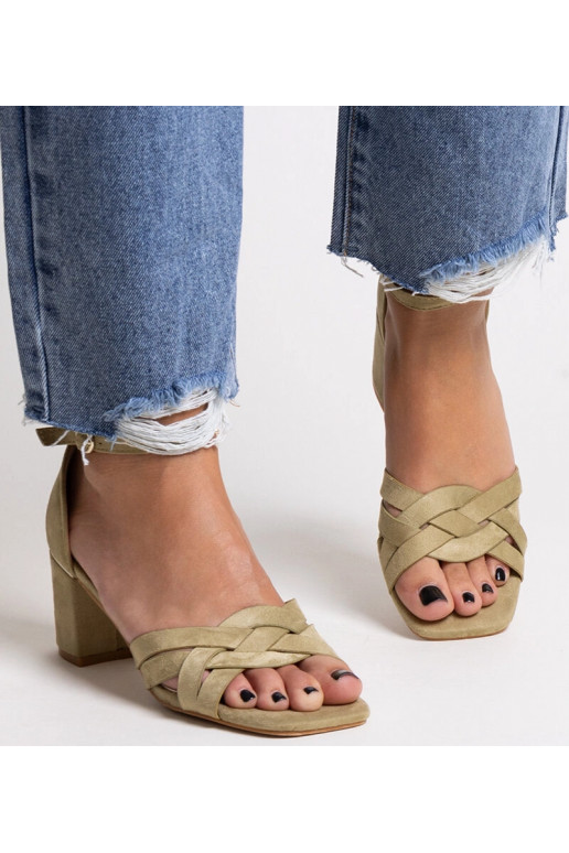 Black sandals on a block heel Millo