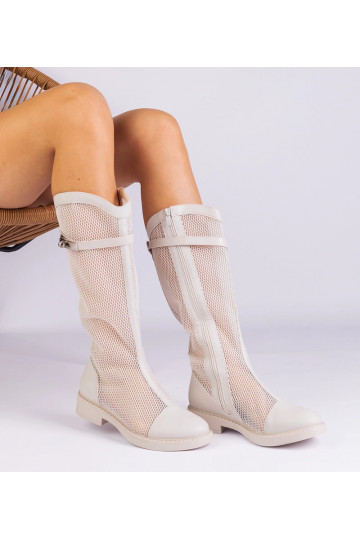 Black cowboy boots on the...