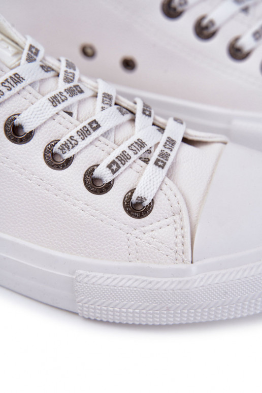 Męskie Skórzane Trampki Big Star KK174052 Białe