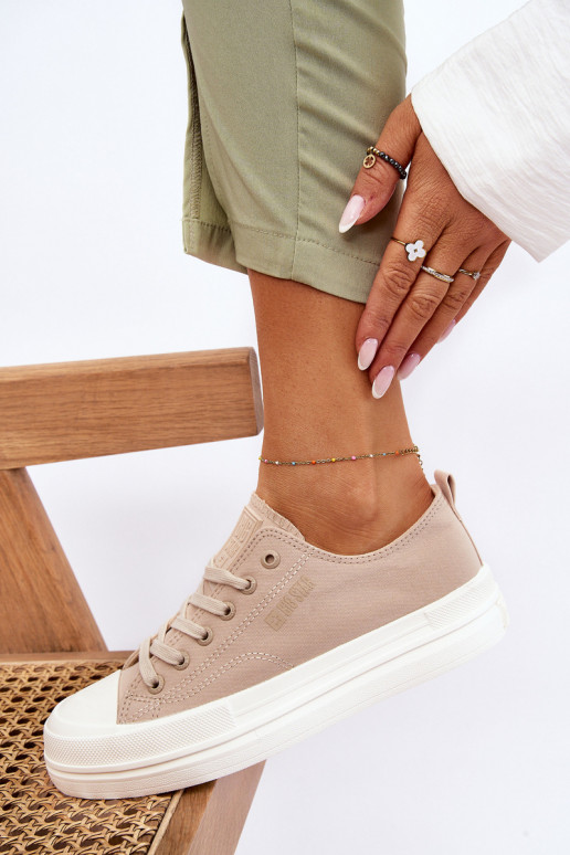 Big Star Low Lace-up Sneakers LL274969 Beige