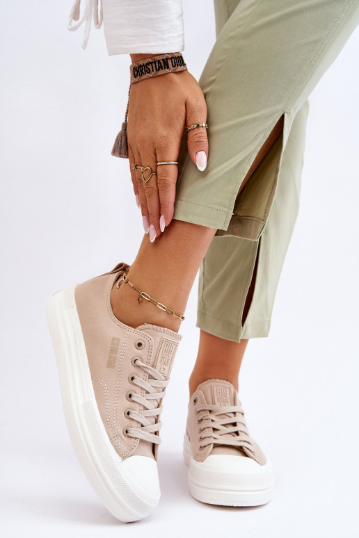 Big Star Low Lace-up Sneakers LL274969 Beige