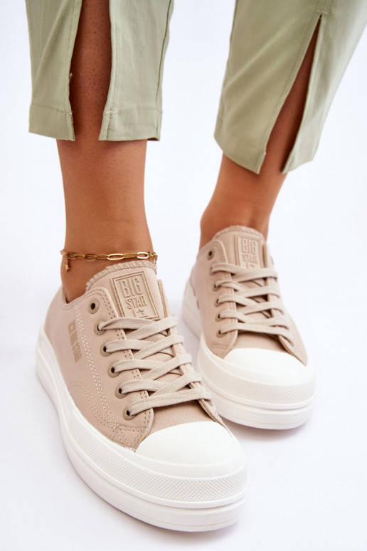 Big Star Low Lace-up Sneakers LL274969 Beige
