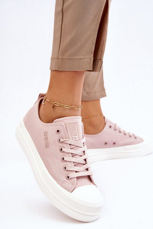 Big Star Low Lace-up Sneakers LL274970 Nude Big Star Low Lace-up Sneakers LL274970 Nude