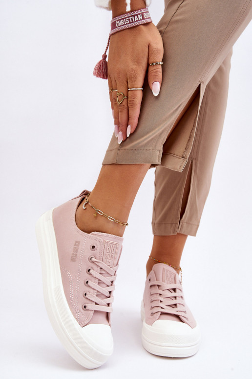 Big Star Low Lace-up Sneakers LL274970 Nude Big Star Low Lace-up Sneakers LL274970 Nude