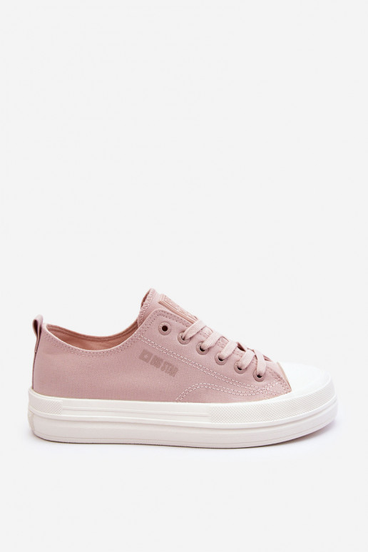Big Star Low Lace-up Sneakers LL274970 Nude Big Star Low Lace-up Sneakers LL274970 Nude
